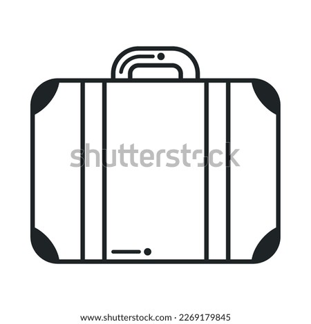 icon of travel suitcase isolated