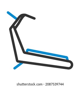 Icono De Treadmill. Diseño de contorno negrita con ancho de trazo editable. Ilustración vectorial.