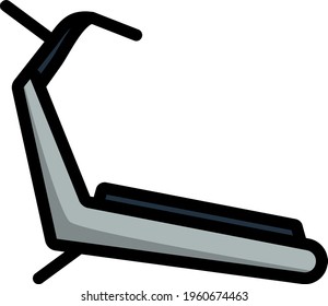 Icono De Treadmill. Contorno de negrita editable con diseño de relleno de color. Ilustración vectorial.
