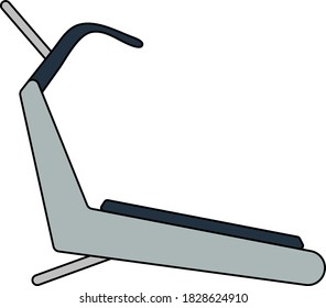 Symbol von Treadmill. Bearbeitbare Rahmenlinie mit Farbfilmdesign. Vektorgrafik.