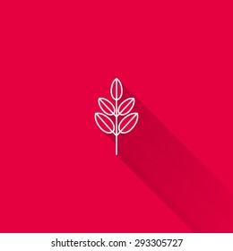Icon of tree branch with leaves