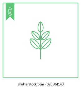 Icon of tree branch with leaves