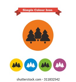 Icon of tree fir trees