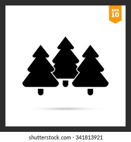Icon of tree fir trees