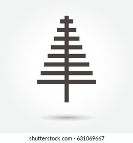icon Tree Leaves illustration isolated sign symbol thin line for web, modern minimalistic flat design vector on white background. abstract. logo