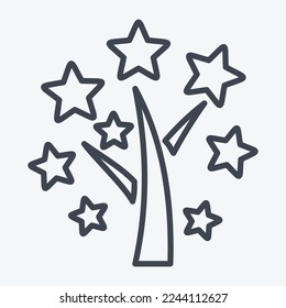 Icon Tree of Stars. related to Stars symbol. line style. simple design editable. simple illustration. simple vector icons