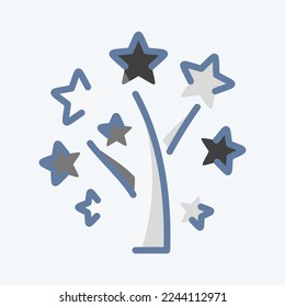 Icon Tree of Stars. related to Stars symbol. doodle style. simple design editable. simple illustration. simple vector icons