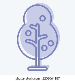 Árbol de iconos. adecuado para el símbolo City Park. estilo de dos tonos. diseño simple editable. vector de plantilla de diseño. ilustración simple