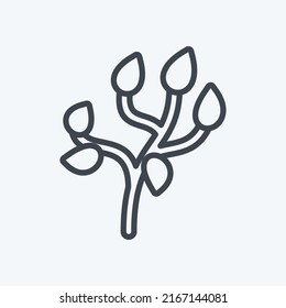 Icon Tree. suitable for Garden symbol. line style. simple design editable. design template vector. simple symbol illustration