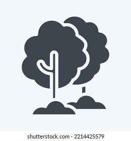 Icon Tree. suitable for Garden symbol. glyph style. simple design editable. design template vector. simple illustration