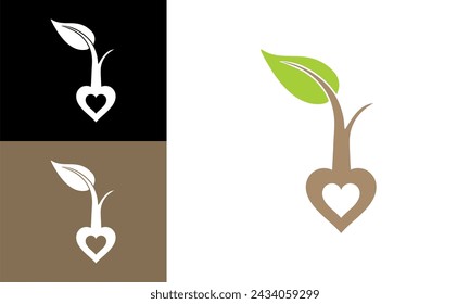 icon a tree that grows with heart