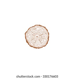 Icon tree trunk in a cut.