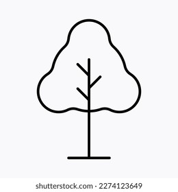 icon tree vector design illustration line art