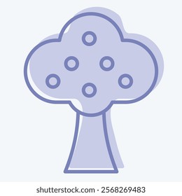 Icon Trees. related to Winter symbol. two tone style. simple illustration