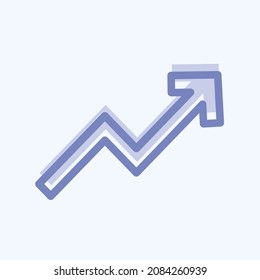 Icon Trending Up - Two Tone Style - Simple illustration,Editable stroke,Design template vector, Good for prints, posters, advertisements, announcements, info graphics, etc.