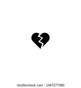 Icon, icon in trendy flat style isolated on background, Logo, app, Ui, Heart icon, Broken, Black