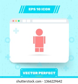 Icon in trendy flat style is isolated on blue background. Symbol for your web site design, logo, app, UI, UX. Vector Illustration, EPS 10.
