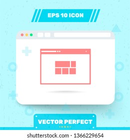 Icon in trendy flat style is isolated on blue background. Symbol for your web site design, logo, app, UI, UX. Vector Illustration, EPS 10.