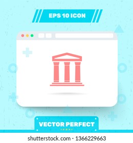 Icon in trendy flat style is isolated on blue background. Symbol for your web site design, logo, app, UI, UX. Vector Illustration, EPS 10.