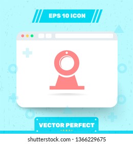 Icon in trendy flat style is isolated on blue background. Symbol for your web site design, logo, app, UI, UX. Vector Illustration, EPS 10.