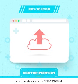 Icon in trendy flat style is isolated on blue background. Symbol for your web site design, logo, app, UI, UX. Vector Illustration, EPS 10.
