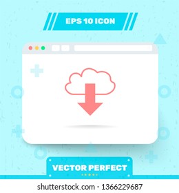 Icon in trendy flat style is isolated on blue background. Symbol for your web site design, logo, app, UI, UX. Vector Illustration, EPS 10.