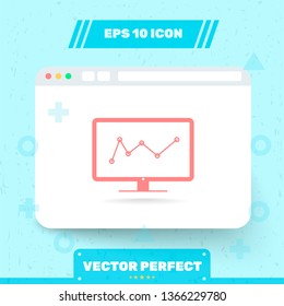 Icon in trendy flat style is isolated on blue background. Symbol for your web site design, logo, app, UI, UX. Vector Illustration, EPS 10.