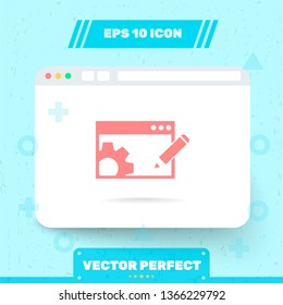 Icon in trendy flat style is isolated on blue background. Symbol for your web site design, logo, app, UI, UX. Vector Illustration, EPS 10.