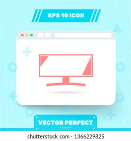 Icon in trendy flat style is isolated on blue background. Symbol for your web site design, logo, app, UI, UX. Vector Illustration, EPS 10.