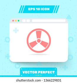 Icon in trendy flat style is isolated on blue background. Symbol for your web site design, logo, app, UI, UX. Vector Illustration, EPS 10.