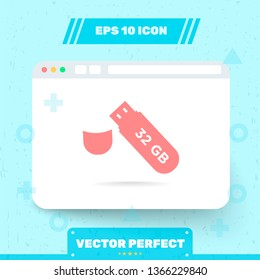 Icon in trendy flat style is isolated on blue background. Symbol for your web site design, logo, app, UI, UX. Vector Illustration, EPS 10.
