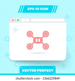 Icon in trendy flat style is isolated on blue background. Symbol for your web site design, logo, app, UI, UX. Vector Illustration, EPS 10.