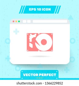 Icon in trendy flat style is isolated on blue background. Symbol for your web site design, logo, app, UI, UX. Vector Illustration, EPS 10.