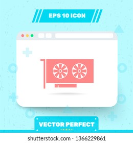 Icon in trendy flat style is isolated on blue background. Symbol for your web site design, logo, app, UI, UX. Vector Illustration, EPS 10.