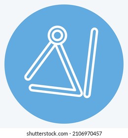 Icon Triangle - Blue Eyes Style - Simple illustration, Good for Prints , Announcements, Etc