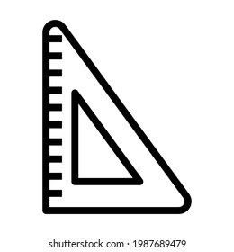 Icon Of Triangle. Editable Bold Outline Design. Vector Illustration.