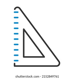 Icon Of Triangle. Editable Bold Outline With Color Fill Design. Vector Illustration.