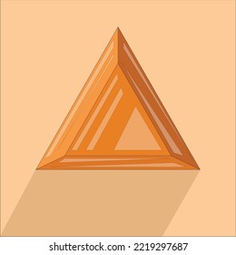 Icon of Triangle Jewelry Orange Vector 