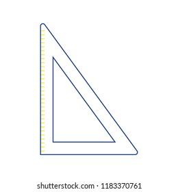 Icon of Triangle. Thin line design. Vector illustration.
