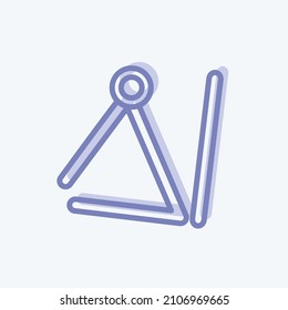 Icon Triangle - Two Tone Style - Simple illustration, Good for Prints , Announcements, Etc