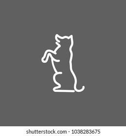 Icon of trick dog. Pet, animal, school. Animal care concept. Can be used for topics like veterinary, dog training, rescue.