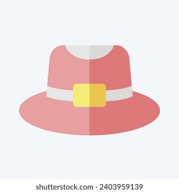 Icon Trilby. related to Hat symbol. flat style. simple design editable. simple illustration