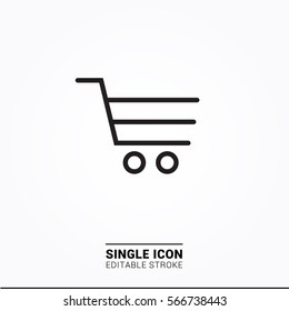 Icon trolley single icon graphic design