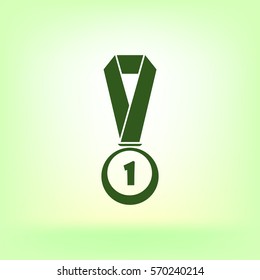 Icon of trophy and award. Vector illustration
