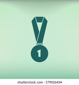 Icon of trophy and award. Vector illustration
