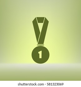 Icon of trophy and award. Vector illustration
