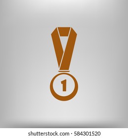 Icon of trophy and award. Vector illustration