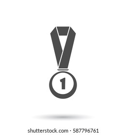Icon of trophy and award. Vector illustration
