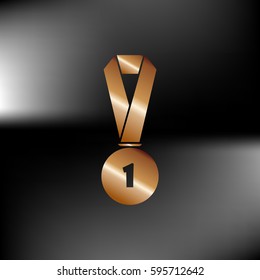 Icon of trophy and award. Vector illustration