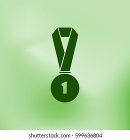 Icon of trophy and award. Vector illustration